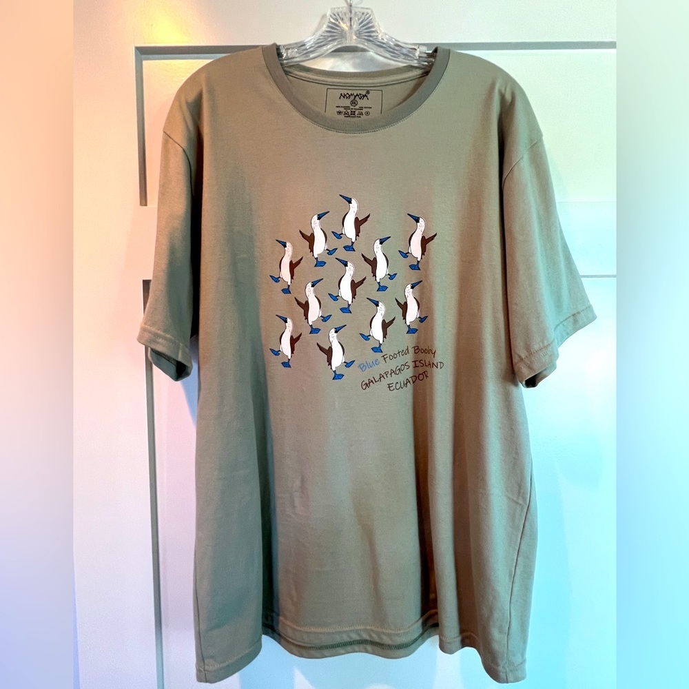 Galapagos T-shirt (XXL (fits more like a XL)) featuring Blue Footed Booby Birds